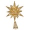 KSA 11" LED Lighted Gold Starburst Twinkling Christmas Tree Topper, Warm White Lights